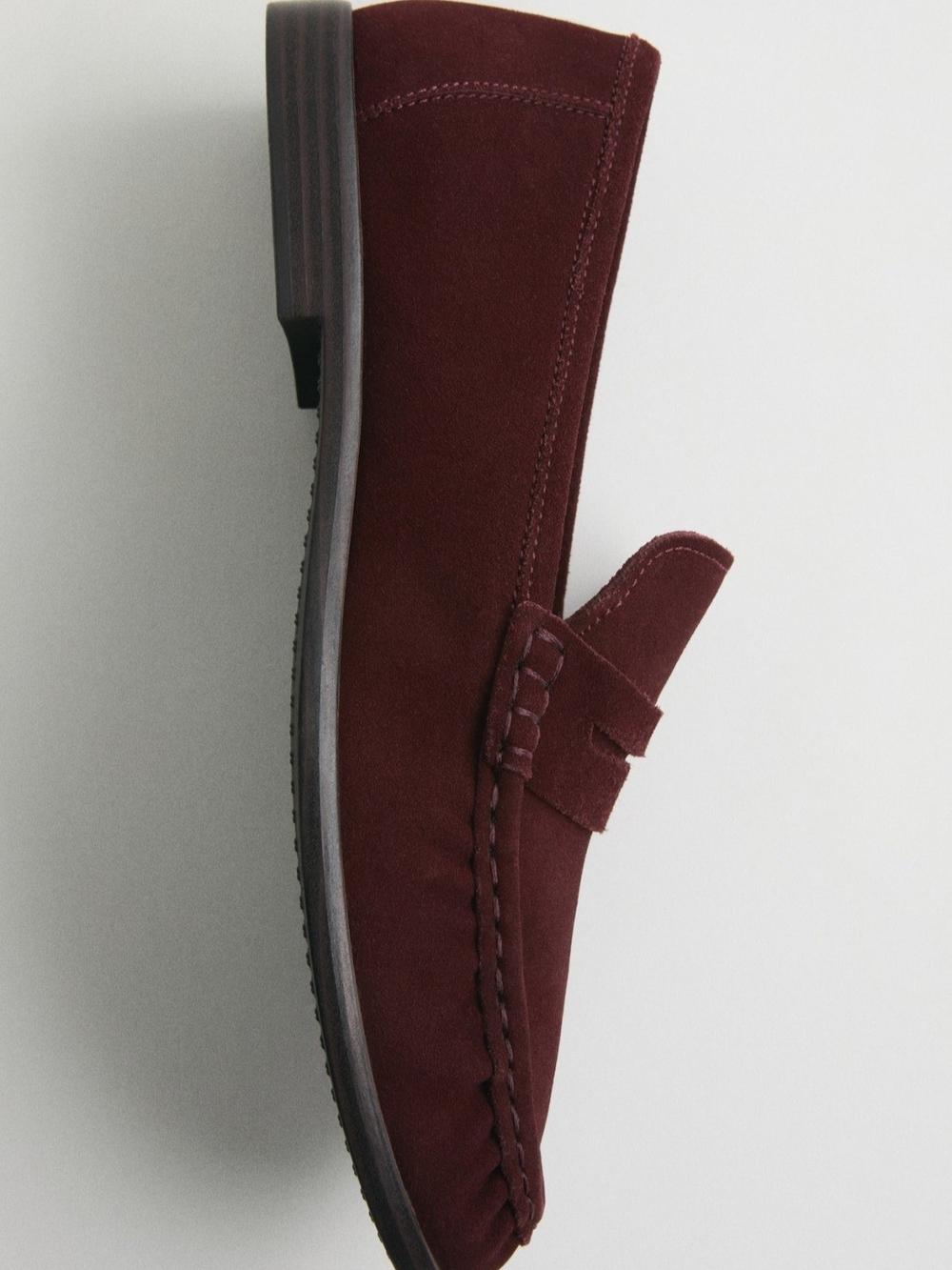 H&M PREMIUM EDITION Suede Loafers in Burgundy size 38